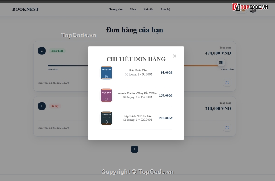 mới nhất,đồ án bán sách,Web bán hàng sách